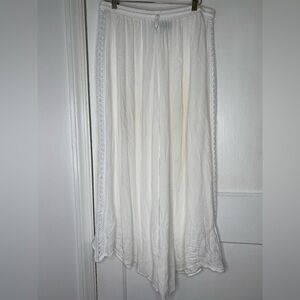 LM Beach Flowy White Beach Pants